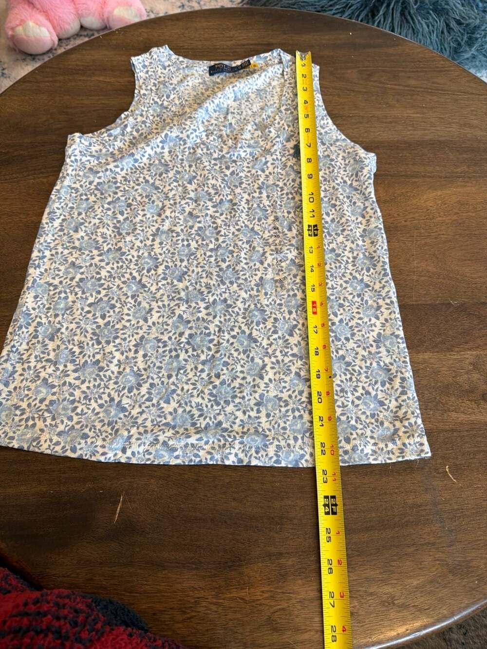 Ralph Lauren Blue Floral 100% Linen Tank Top cotton Shorts 2 pc Set, Size XS - Picture 14 of 14